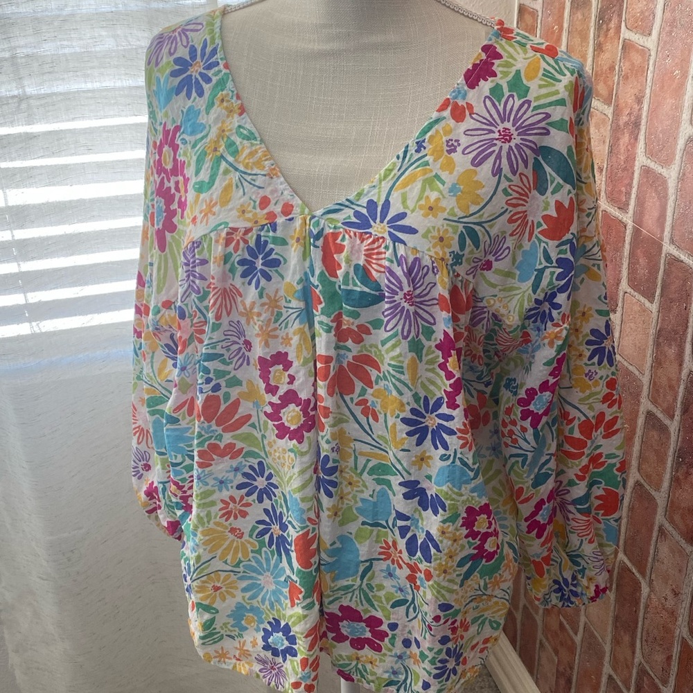 🆑First Love Floral Babydoll Top Size S EUC